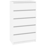 vidaXL Ladekast 60x36x103 cm bewerkt hout wit - 54% korting