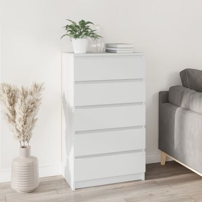 vidaXL Ladekast 60x36x103 cm bewerkt hout wit - 54% korting