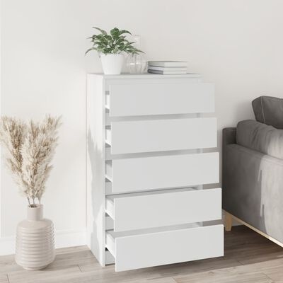 vidaXL Ladekast 60x36x103 cm bewerkt hout wit - 54% korting