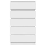 vidaXL Ladekast 60x36x103 cm bewerkt hout wit - 54% korting