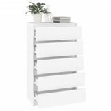 vidaXL Ladekast 60x36x103 cm bewerkt hout wit - 54% korting