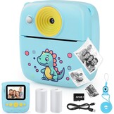 Dhapy Instant camera voor kinderen, 48 MP kindercamera, onmiddellijke camera met printpapier en 32 G TF-kaart, 1080p digitale camera voor kinderen, cadeaus voor jongens en meisjes, 3, 4, 5, 6, 7, 8, 9