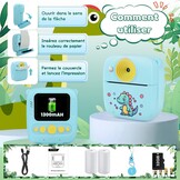 Dhapy Instant camera voor kinderen, 48 MP kindercamera, onmiddellijke camera met printpapier en 32 G TF-kaart, 1080p digitale camera voor kinderen, cadeaus voor jongens en meisjes, 3, 4, 5, 6, 7, 8, 9