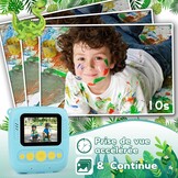 Dhapy Instant camera voor kinderen, 48 MP kindercamera, onmiddellijke camera met printpapier en 32 G TF-kaart, 1080p digitale camera voor kinderen, cadeaus voor jongens en meisjes, 3, 4, 5, 6, 7, 8, 9