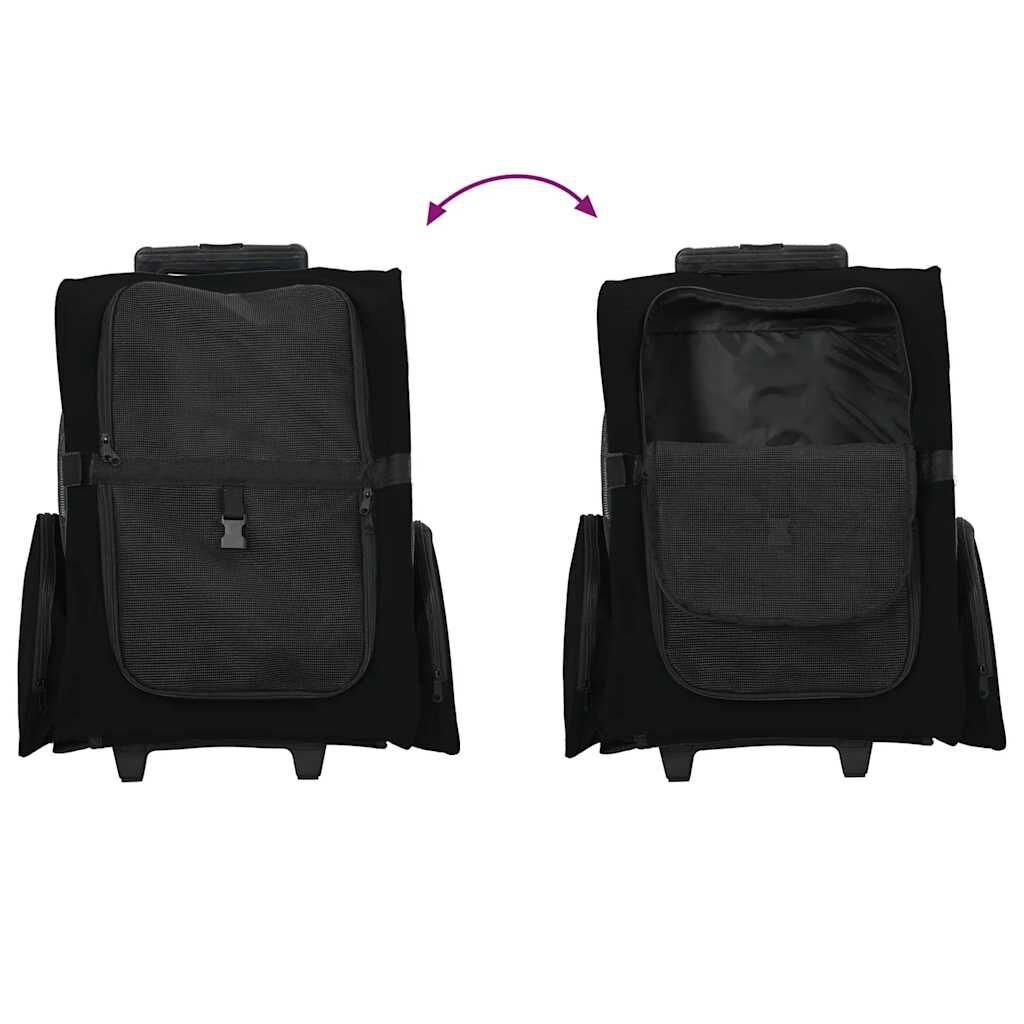 VidaXL Huisdierentrolley 3-in-1 Zwart - 34% Korting