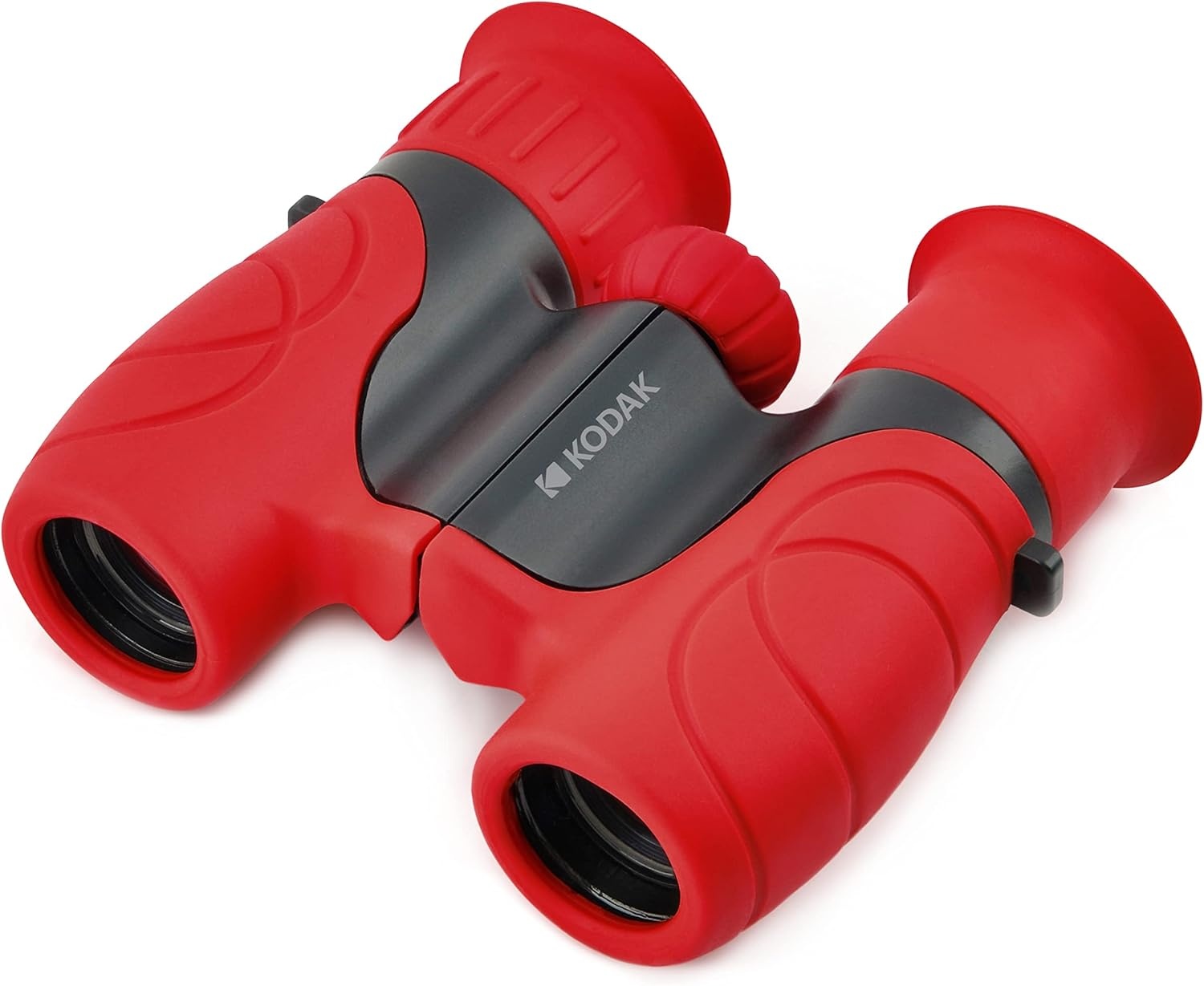 KODAK BCS100 Kinder Verrekijker 8x, Compacte en Ergonomische Verrekijker, Zachte Rubberen Bekleding, Draagriem en Opberghoes Inbegrepen - Rood, Ideaal voor Jongens en Meisjes van 3 tot 12 Jaar, Buitenspellen en Observatie