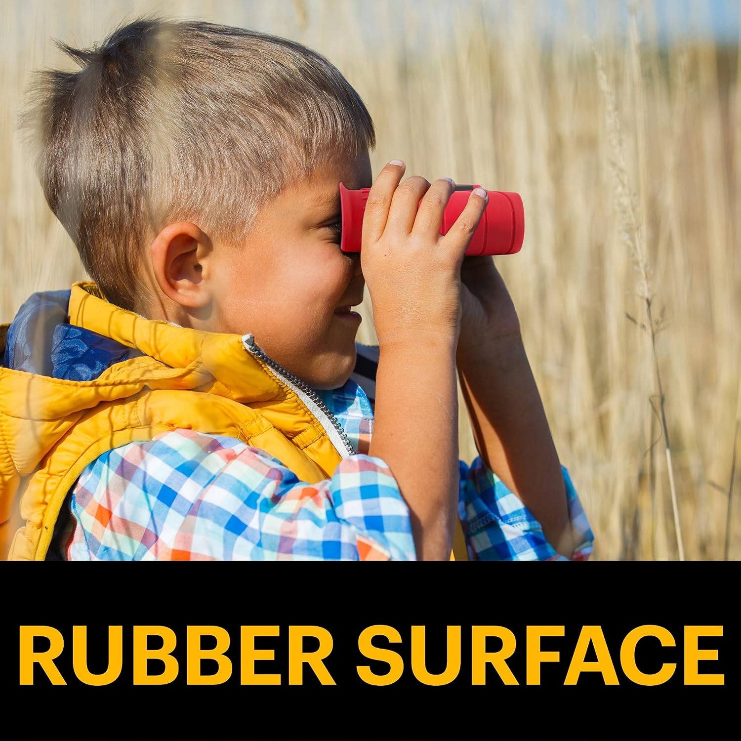KODAK BCS100 Kinder Verrekijker 8x, Compacte en Ergonomische Verrekijker, Zachte Rubberen Bekleding, Draagriem en Opberghoes Inbegrepen - Rood, Ideaal voor Jongens en Meisjes van 3 tot 12 Jaar, Buitenspellen en Observatie