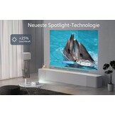 Draagbare projector met WiFi6, draagbare mini-projector, 18.000 lm, Full-HD, 1080P, Jimveo thuisbioscoop-ondersteuning voor HDMI/USB/iOS/Android