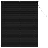 vidaXL Venetiaanse jaloezie Zwart 150x120cm - PVC met 33% korting
