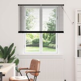 vidaXL Venetiaanse jaloezie Zwart 150x120cm - PVC met 33% korting