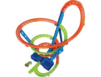 Hot Wheels Racebaan Spiral Speed Crash - Gemotoriseerd, 3 Crashzones - 34% Korting!