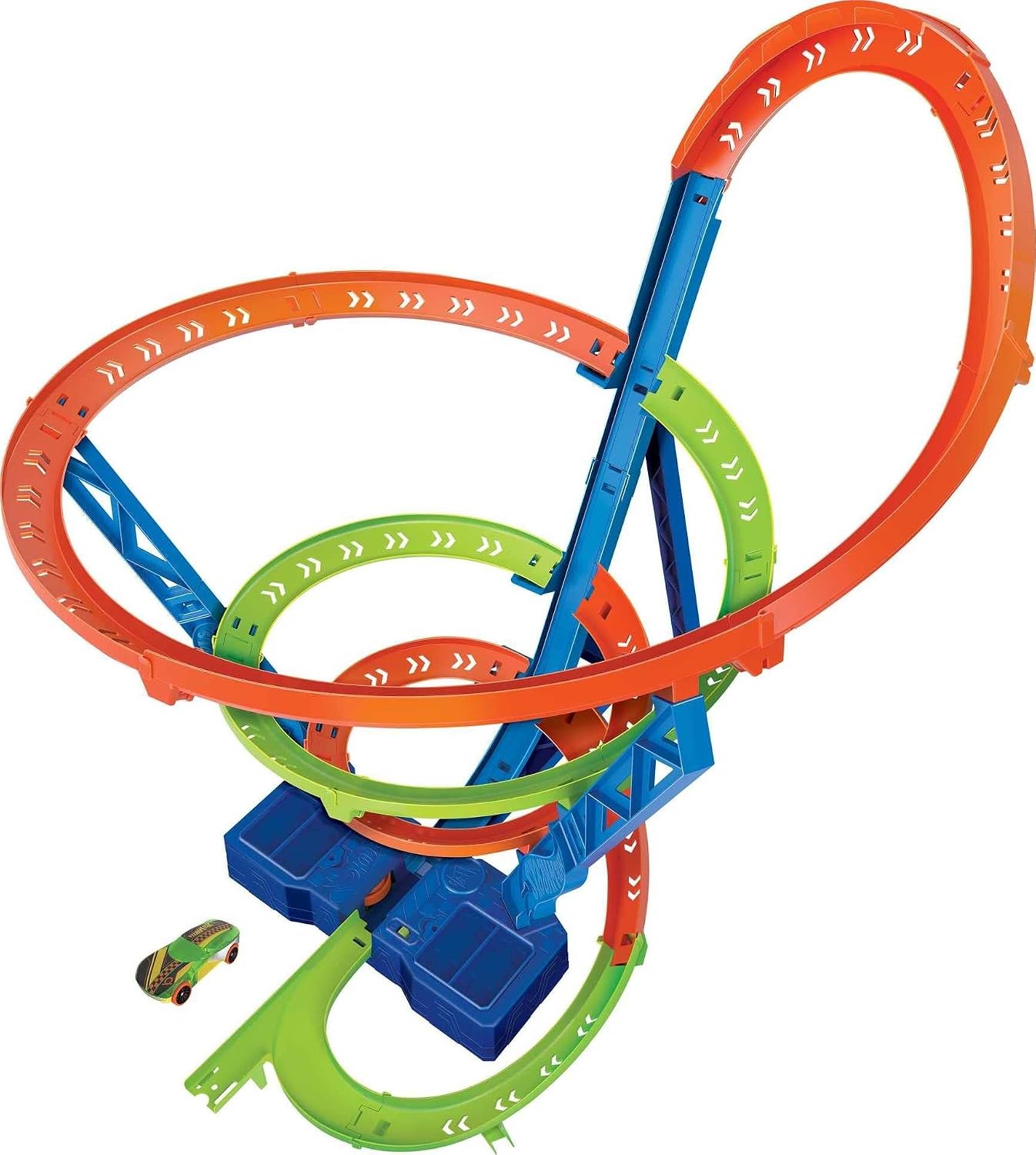 Hot Wheels Racebaan Spiral Speed Crash - Gemotoriseerd, 3 Crashzones - 34% Korting!