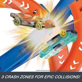 Hot Wheels Racebaan Spiral Speed Crash - Gemotoriseerd, 3 Crashzones - 34% Korting!