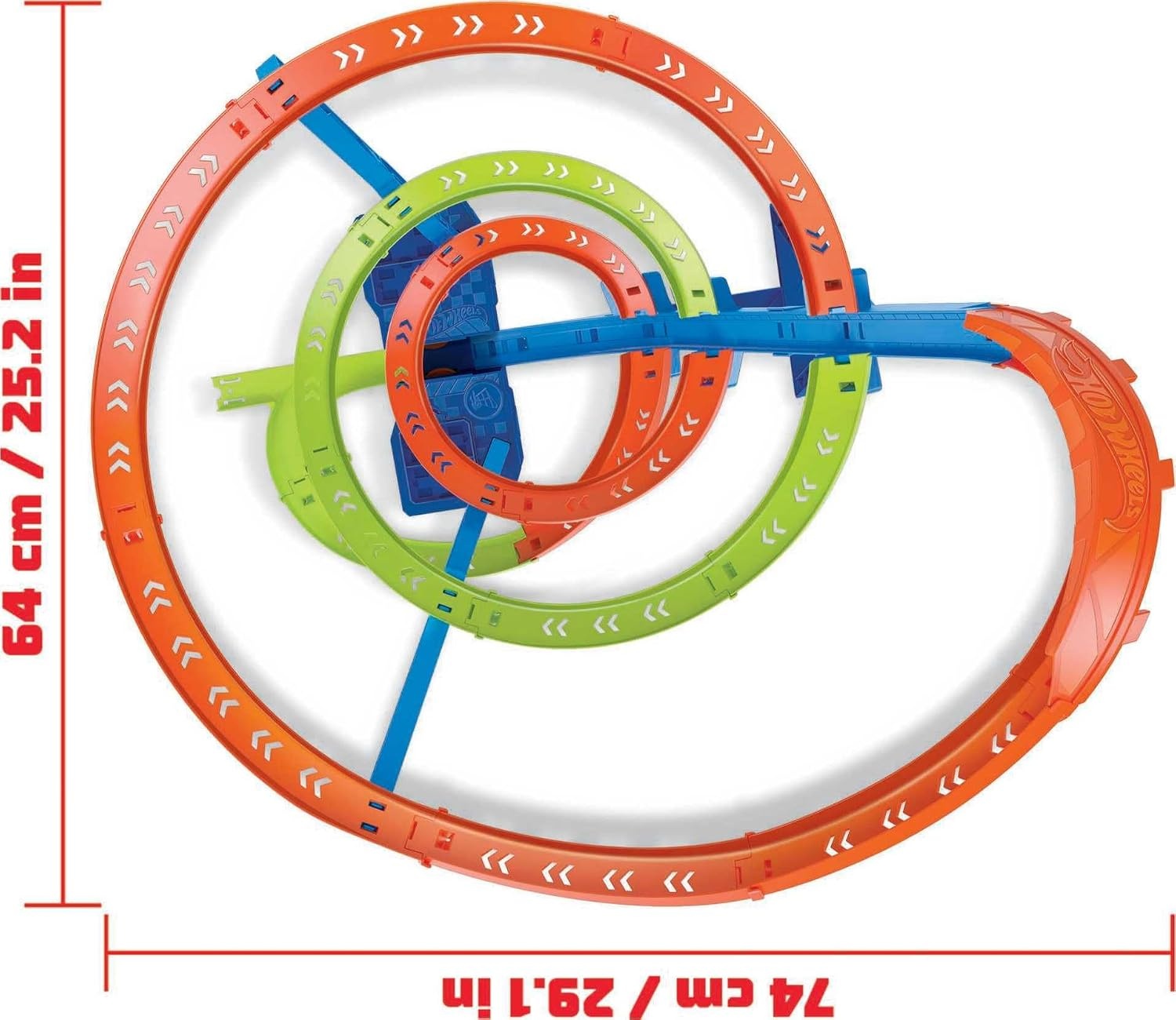 Hot Wheels Racebaan Spiral Speed Crash - Gemotoriseerd, 3 Crashzones - 34% Korting!