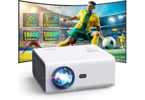 Mini Beamer 4K 1080P 18000 Lumen Wit Zwart met Korting