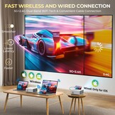Mini Beamer 4K 1080P 18000 Lumen WiFi Bluetooth - Wit Zwart - 34% Korting