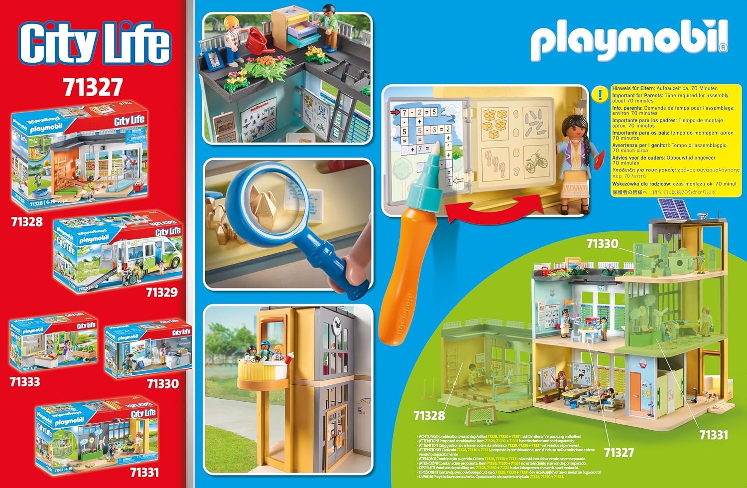 Playmobil Grote School 71327 Speelset met Lift & Interactief Bord - 34% Korting