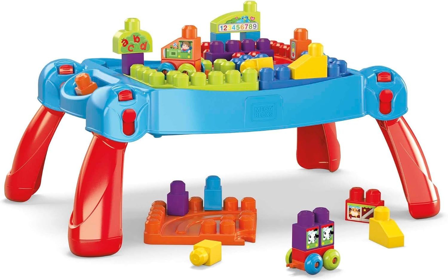 Mega Bloks Bouw- en Leertafel voor Peuters met 30-delige set - 34% Korting