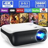 Draagbare Beamer 9500 Lumen 4K Home Cinema - Wit Zwart - 35% Korting