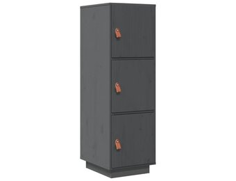 Hoge Kast van Grenenhout in Grijs - 35% Korting