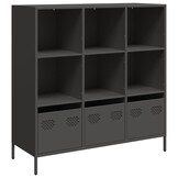 Hoge Kast Staal Zwart 101,5x39x103,5 cm - 34% Korting