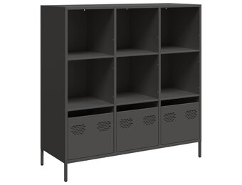 Hoge Kast Staal Zwart 101,5x39x103,5 cm - 34% Korting