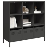 Hoge Kast Staal Zwart 101,5x39x103,5 cm - 34% Korting