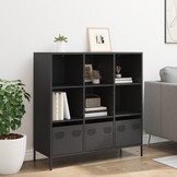 Hoge Kast Staal Zwart 101,5x39x103,5 cm - 34% Korting