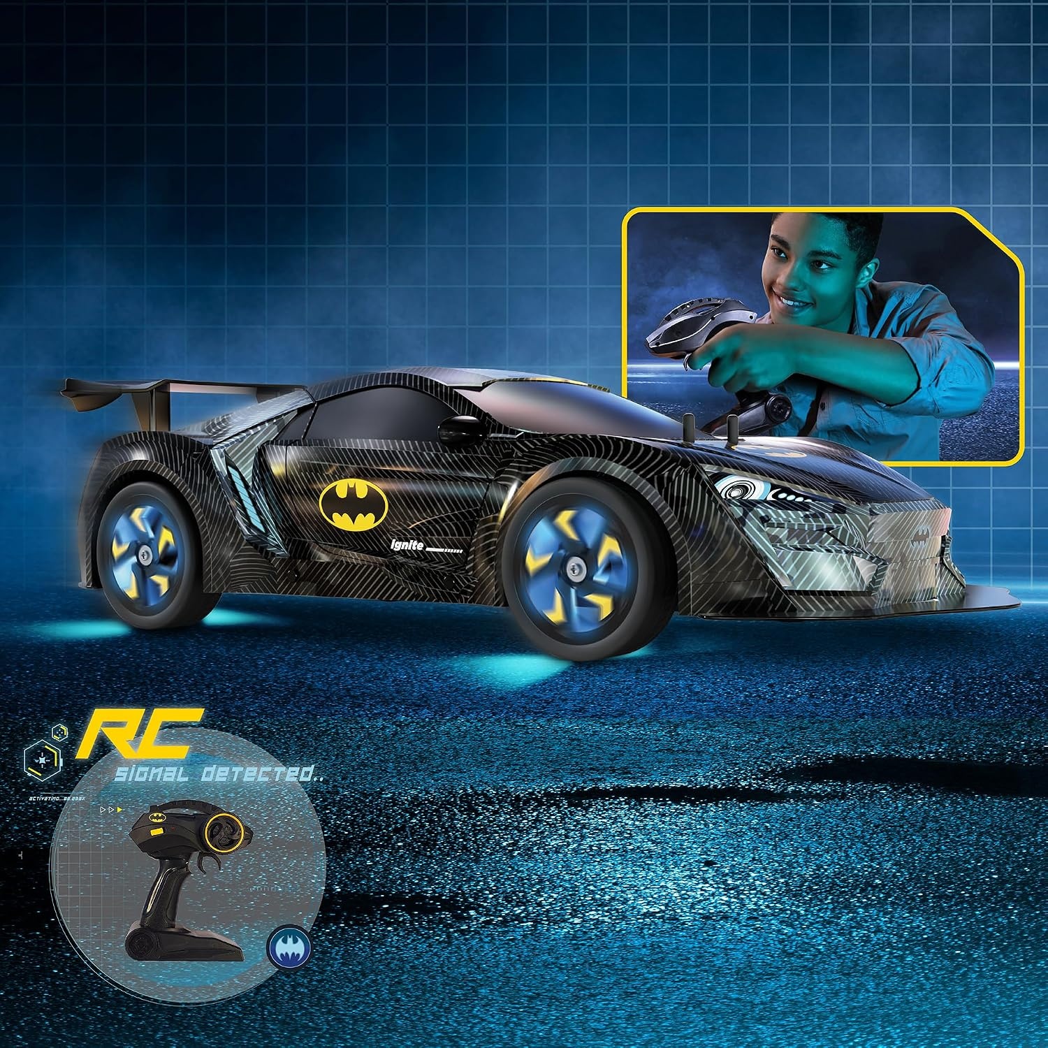 Grote Batman RC Auto 1:10 - 25 km/u, LED-wielen - 34% korting!