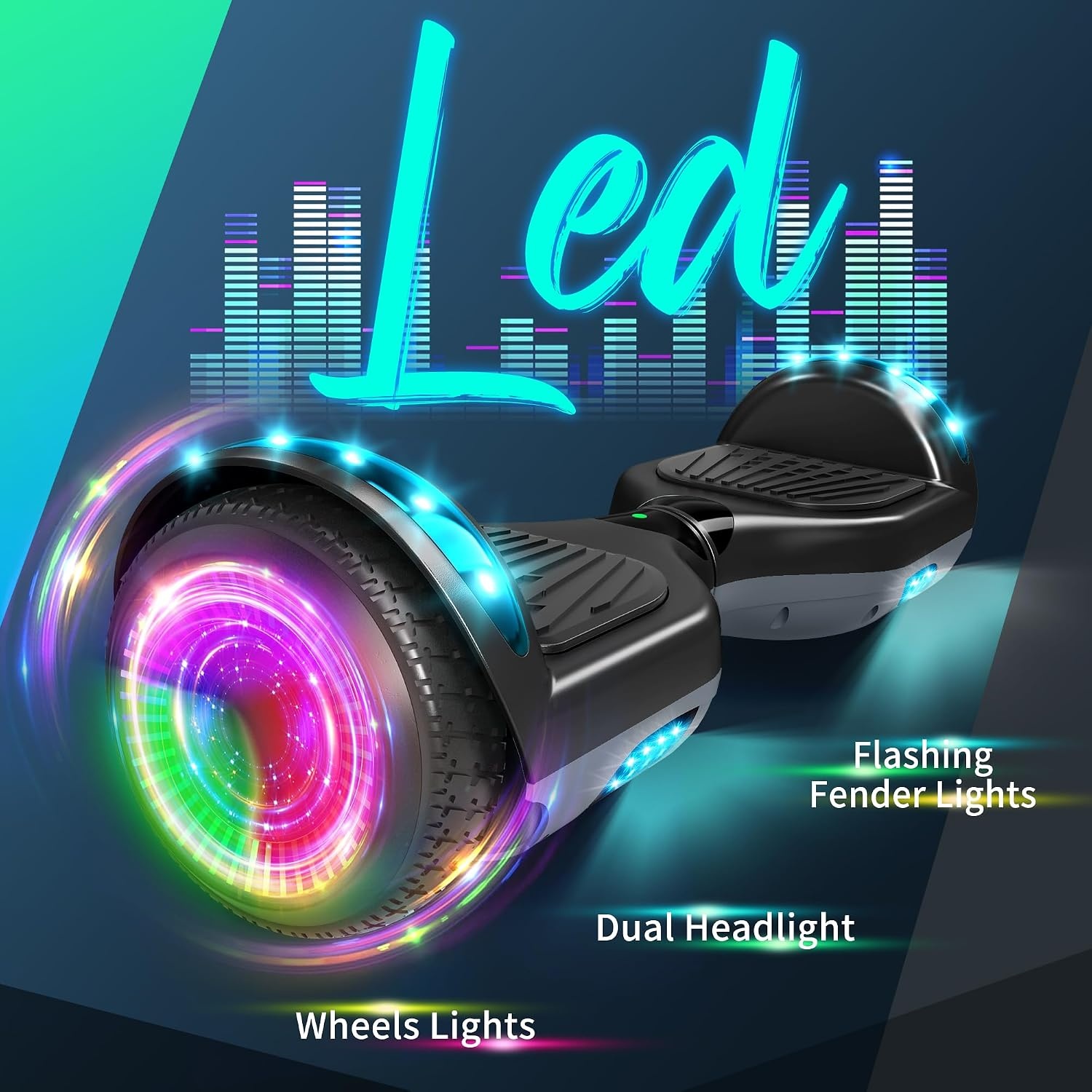 Hoverboard Kinderen 6,5" met Bluetooth & LED Verlichting - 35% Korting