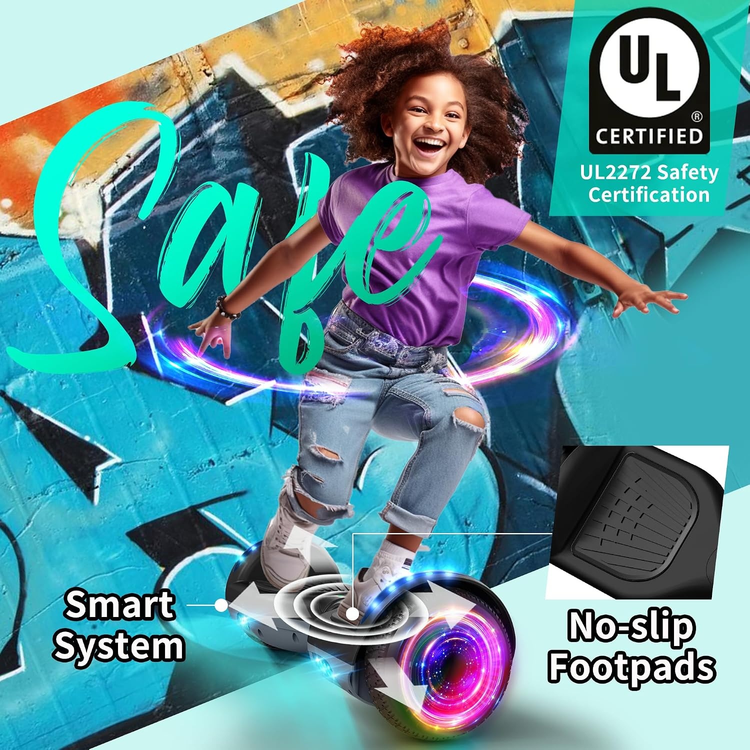 Hoverboard Kinderen 6,5" met Bluetooth & LED Verlichting - 35% Korting