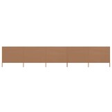 vidaXL Windscherm 5-panelen Taupe 600x160 cm - 34% Korting