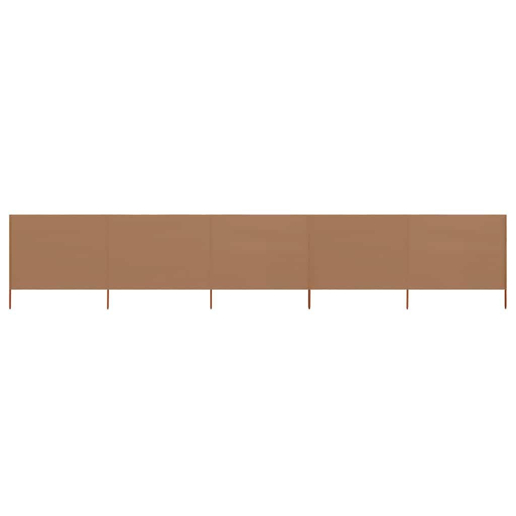 vidaXL Windscherm 5-panelen Taupe 600x160 cm - 34% Korting