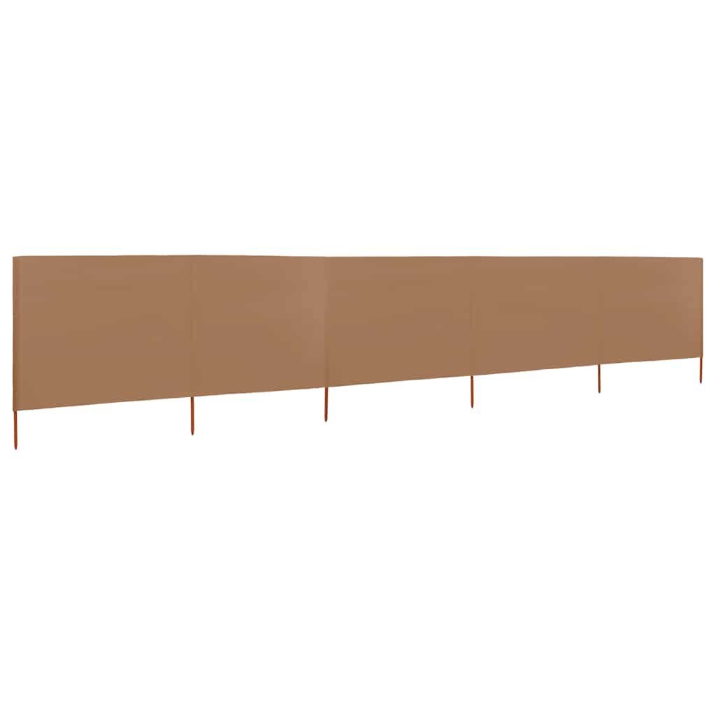 vidaXL Windscherm 5-panelen Taupe 600x160 cm - 34% Korting