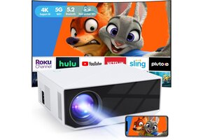 Beamer Full HD 1080P 20.000 Lumen 5G WiFi Wit Zwart - 52% Korting