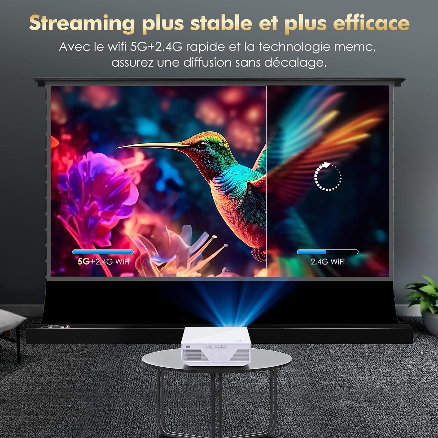 Beamer Full HD 1080P 20.000 Lumen 5G WiFi Thuisbioscoop (35% korting)