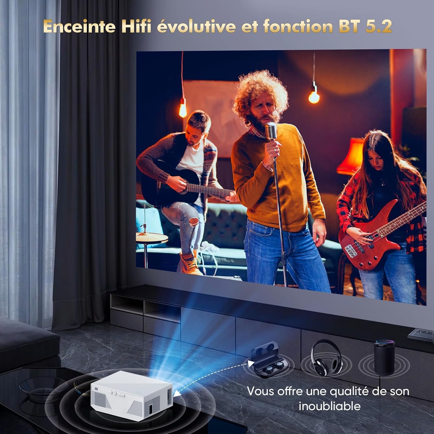 Beamer Full HD 1080P 20.000 Lumen 5G WiFi Thuisbioscoop (35% korting)