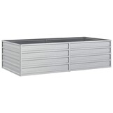 Verhoogde Plantenbak 160x80x45 cm Gegalvaniseerd Staal Zilver - 33% Korting
