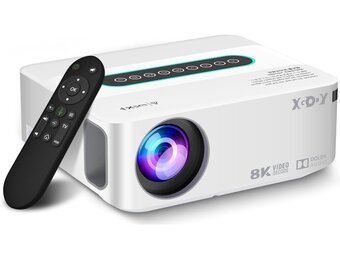 Smart projector 1080P 4K 8K Wit 12000 Lumen Android WiFi Bluetooth - 35% Korting