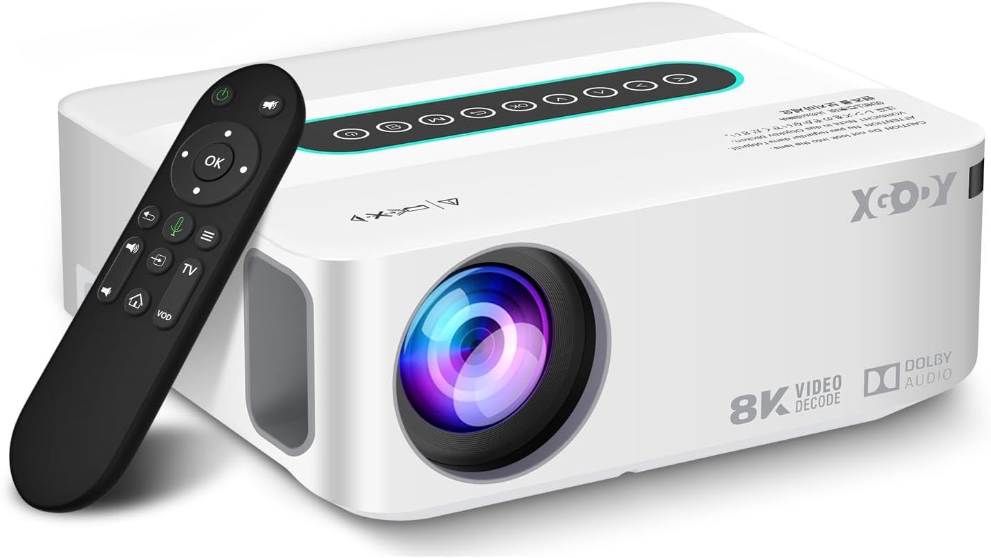 Smart projector 1080P 4K 8K Wit 12000 Lumen Android WiFi Bluetooth - 35% Korting