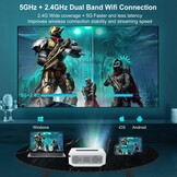 Smart projector 1080P 4K 8K Wit 12000 Lumen Android WiFi Bluetooth - 35% Korting
