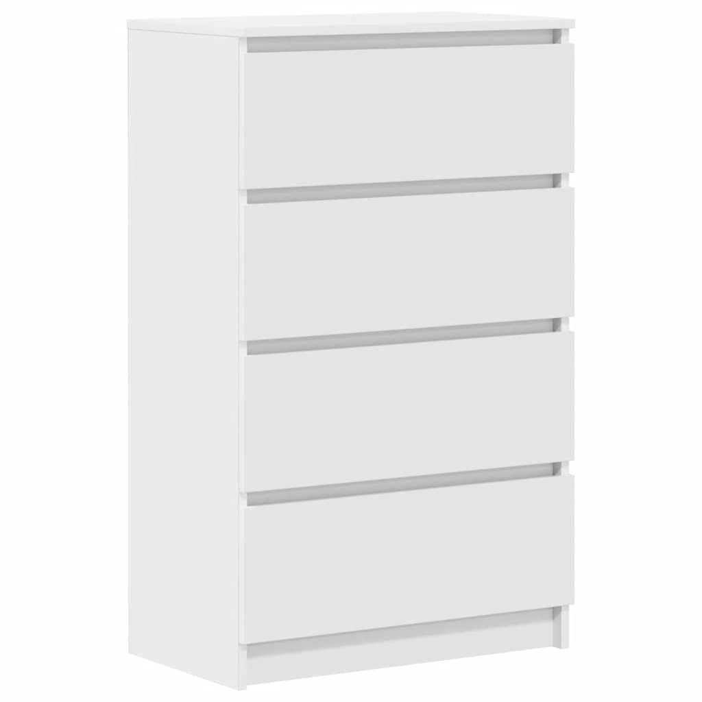 Wit Dressoir Bewerkt Hout 60x35x98,5 cm - 35% Korting
