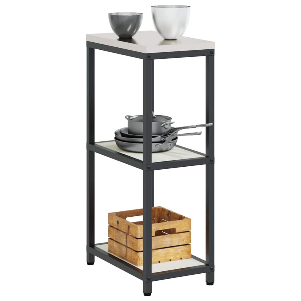 vidaXL HATTEM Keukenplankeenheid Wit 30x50x92 cm Staal - 29% Korting