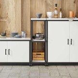 vidaXL HATTEM Keukenplankeenheid Wit 30x50x92 cm Staal - 29% Korting