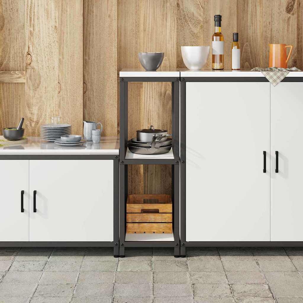 vidaXL HATTEM Keukenplankeenheid Wit 30x50x92 cm Staal - 29% Korting