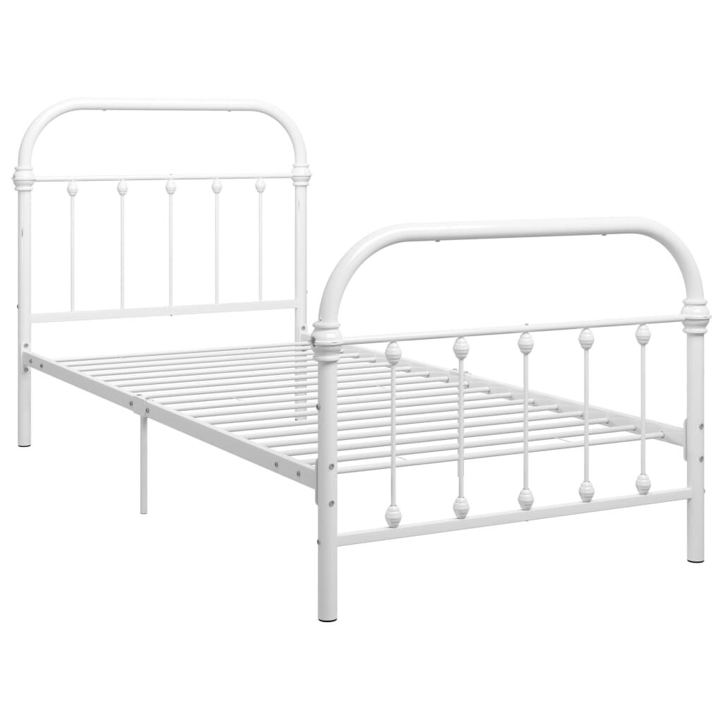 vidaXL Bedframe Metaal Wit 100x200 cm - 34% Korting!