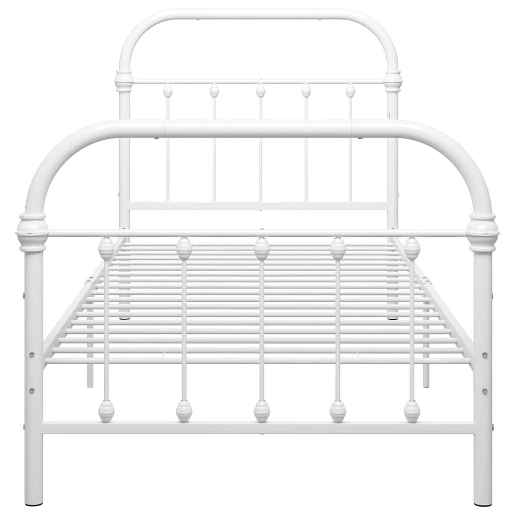 vidaXL Bedframe Metaal Wit 100x200 cm - 34% Korting!