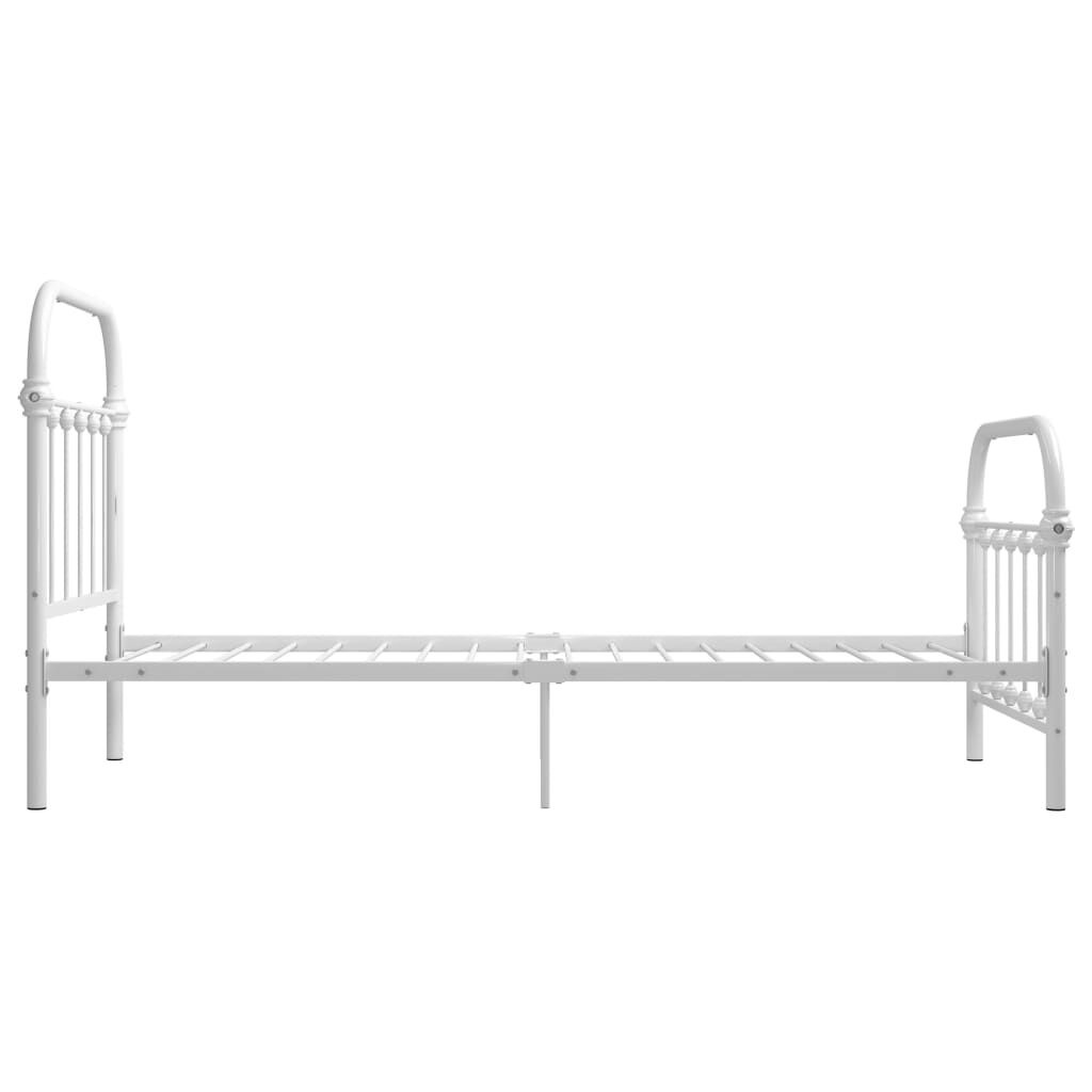 vidaXL Bedframe Metaal Wit 100x200 cm - 34% Korting!