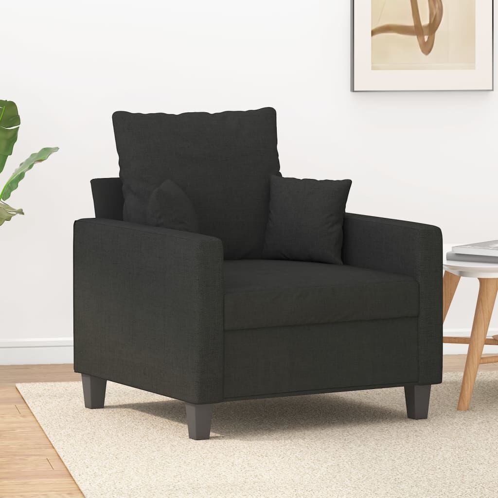 vidaXL Fauteuil Stof Zwart 60 cm Breed - 30% Korting