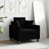 vidaXL Fauteuil Stof Zwart 60 cm Breed - 30% Korting